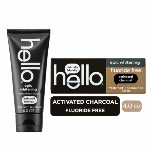 hello Epic Whitening Charcoal Fluoride Free Toothpaste in Fresh Mint