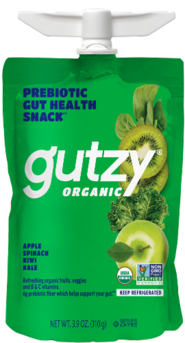 Gutzy® Organic Apple Spinach Kiwi & Kale Prebiotic Fruit & Vegetable Pouch