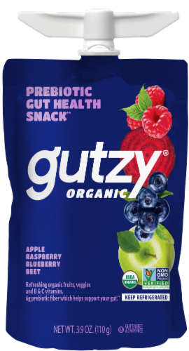 Gutzy® Organic Apple Raspberry Blueberry & Beet Prebiotic Fruit & Fiber Snack