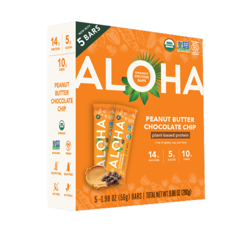 Aloha Peanut Butter Chocolate Chip Protein Bars