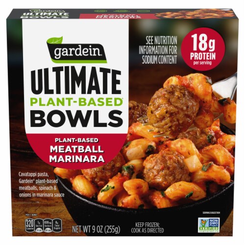 Gardein Ultimate Plant-Based Bowls Meatball Marinara, Frozen Meat Alternative