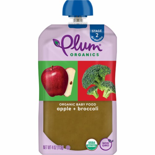 Plum Organics® Stage 2 Apple + Broccoli Organic Baby Food