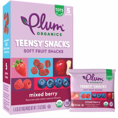 Plum Organics® Tots Teensy® Snacks Soft Fruit Snacks Mixed Berry