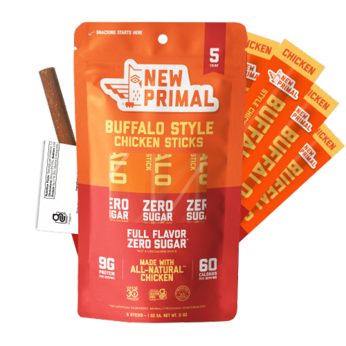 The New Primal Chicken Sticks Buffalo Style All Natural