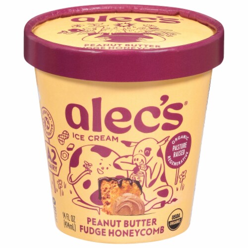 Alec’s® Organic Peanut Butter Fudge Honeycomb Ice Cream