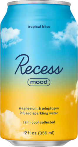 Recess Mood Tropical Bliss Magnesium Infused Sparkling Water Can