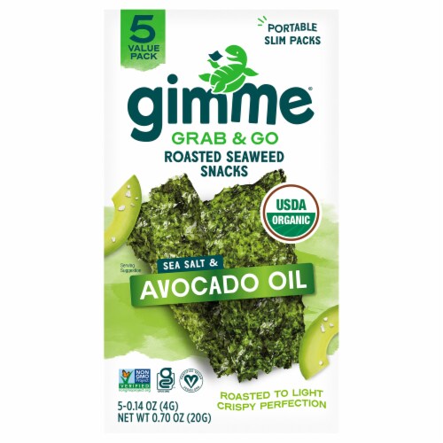 Gimme® Grab & Go Roasted Seaweed Snacks – Sea Salt & Avocado Oil