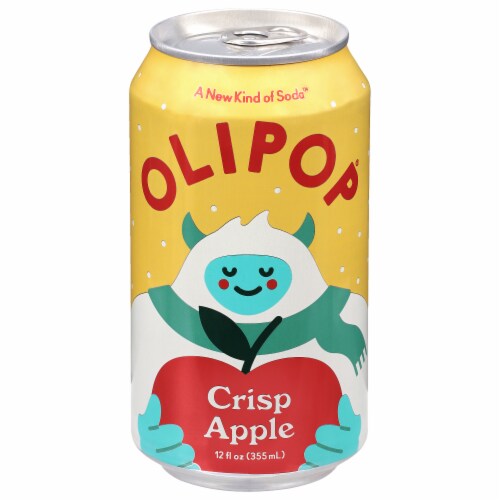 Olipop Prebiotic Soda Pop, Crisp Apple, High Fiber, Gut Health, 12 fl oz, Chilled