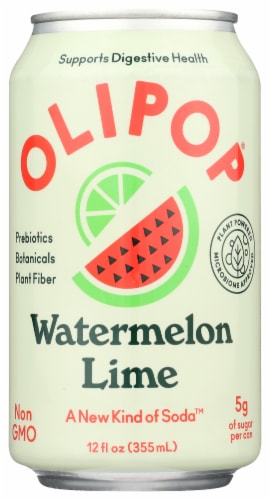 Olipop® Watermelon Lime Prebiotic Soda Can