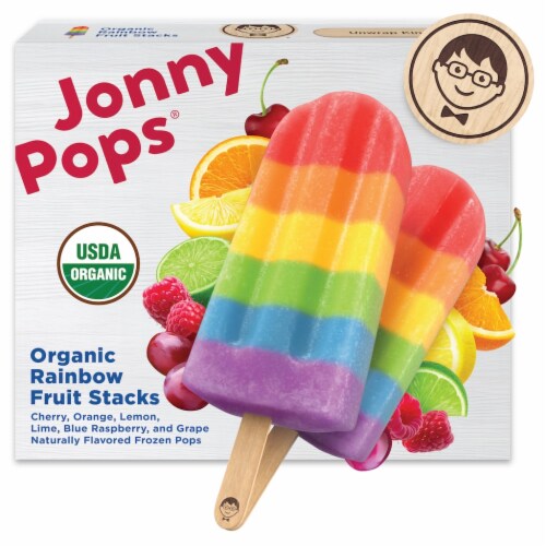 Jonny Pops® Organic Rainbow Fruit Stack Popsicles