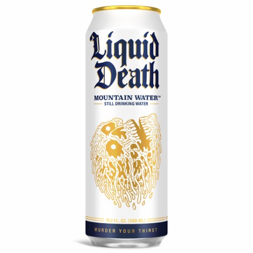 Liquid Death, Still Mountain Water, Real Mountain Source