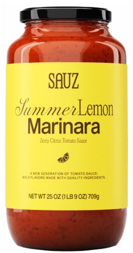 Sauz Zesty Citrus Summer Lemon Marinara Tomato Sauce 25 oz