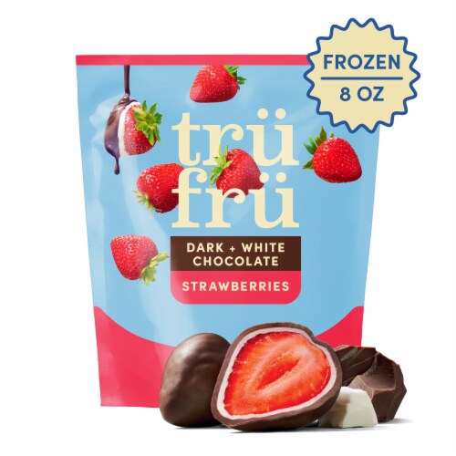 Tru Fru Fresh Frozen Strawberries in Dark & White Chocolate