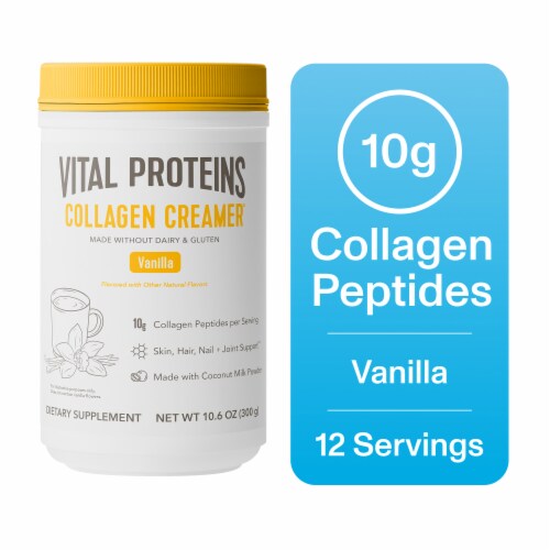 Vital Proteins Collagen Creamer for Skin, Hair, Nail & Joint Support 10g Collagen Vanilla Powder