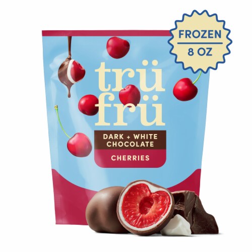 Tru Fru Fresh Frozen Cherries in Dark & White Chocolate