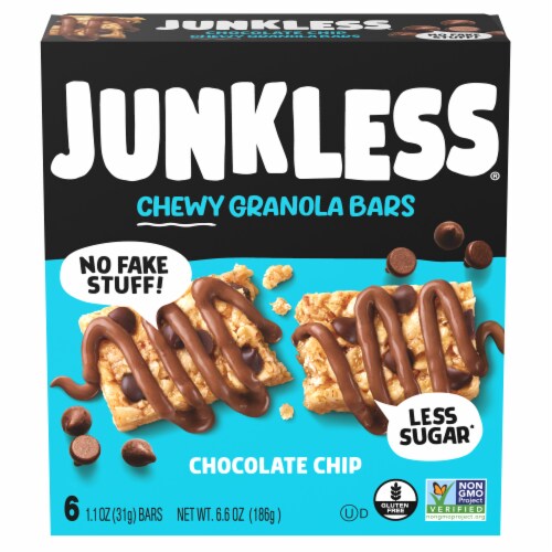 Junkless Chocolate Chip Chewy Granola Bars 6 – 1.1oz Bars