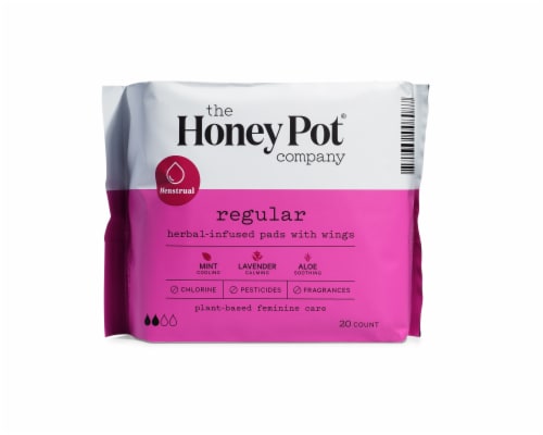 The Honey Pot® Regular Herbal-Infused Pads with Wings