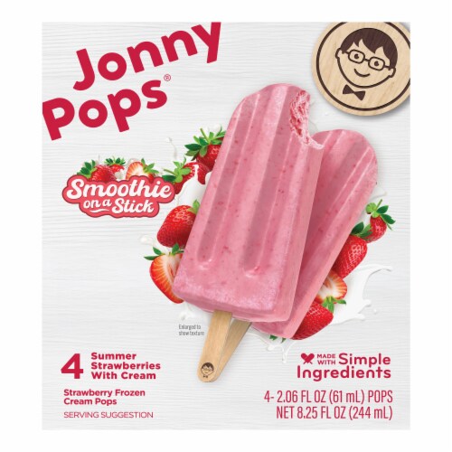 JonnyPops® Summer Strawberries with Cream Frozen Pops