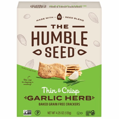 The Humble Seed® Garlic Herb Seed Grain Free Crackers