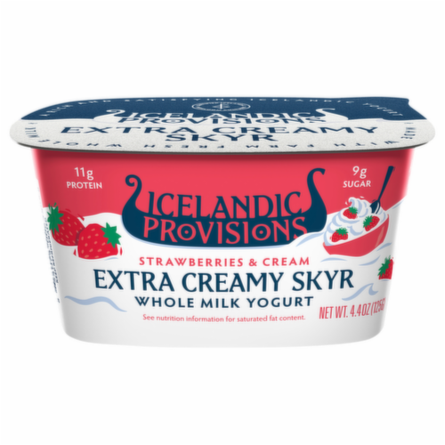 Icelandic Provisions Extra Creamy Skyr Strawberries and Cream Yogurt