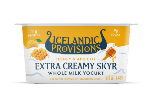 Icelandic Provisions Honey Apricot Whole Milk Skyr Yogurt Cup