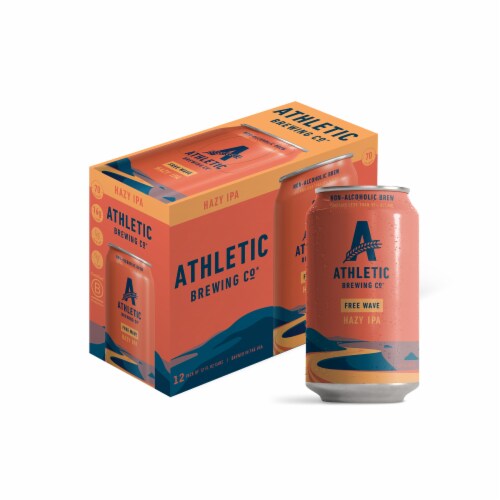 Athletic Brewing Co Non-Alcholic Free Wave Hazy IPA – 12pk/12 fl oz Cans