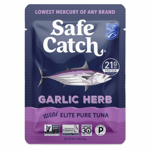 Safe Catch Elite Wild Tuna, Garlic Herb – Single Serve Pouch