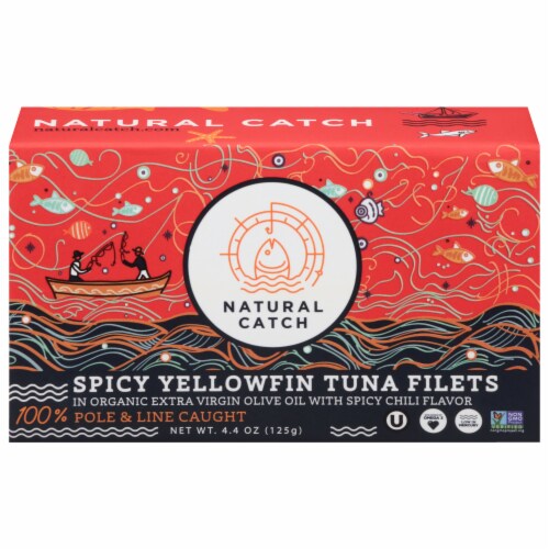 Natural Catch Spicy Chili Yellowfin Tuna Slices in Extra Virgin Olive Oil
