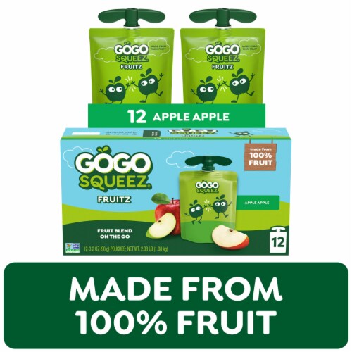 GoGo squeeZ No Sugar Added Apple Applesauce & Fruit Puree Pouches