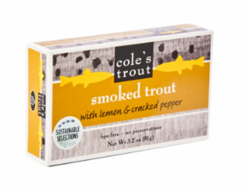 Cole’s Canned Smoked Trout with Lemon and Cracked Pepper