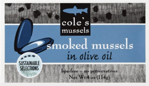 Cole’s Smoked Mussels in Olive Oil