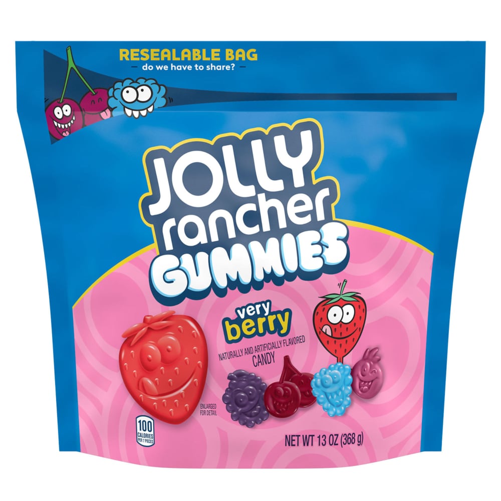 JOLLY RANCHER Gummies Very Berry Assorted Fruit Flavors Candy Resealable Bag