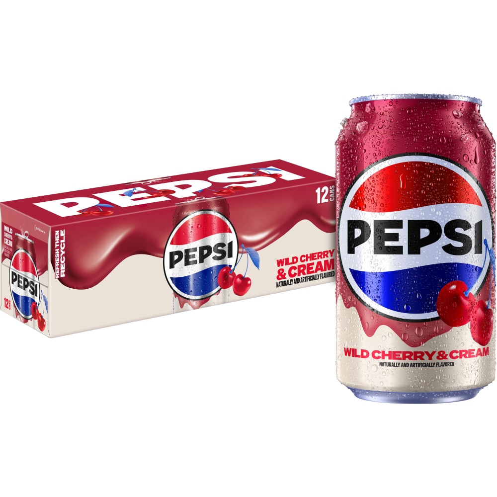 Pepsi Cola® Wild Cherry & Cream Soda Cans