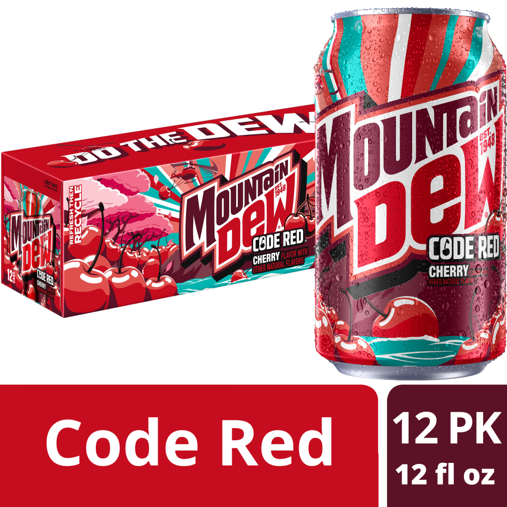 Mountain Dew® Code Red Soda Cans