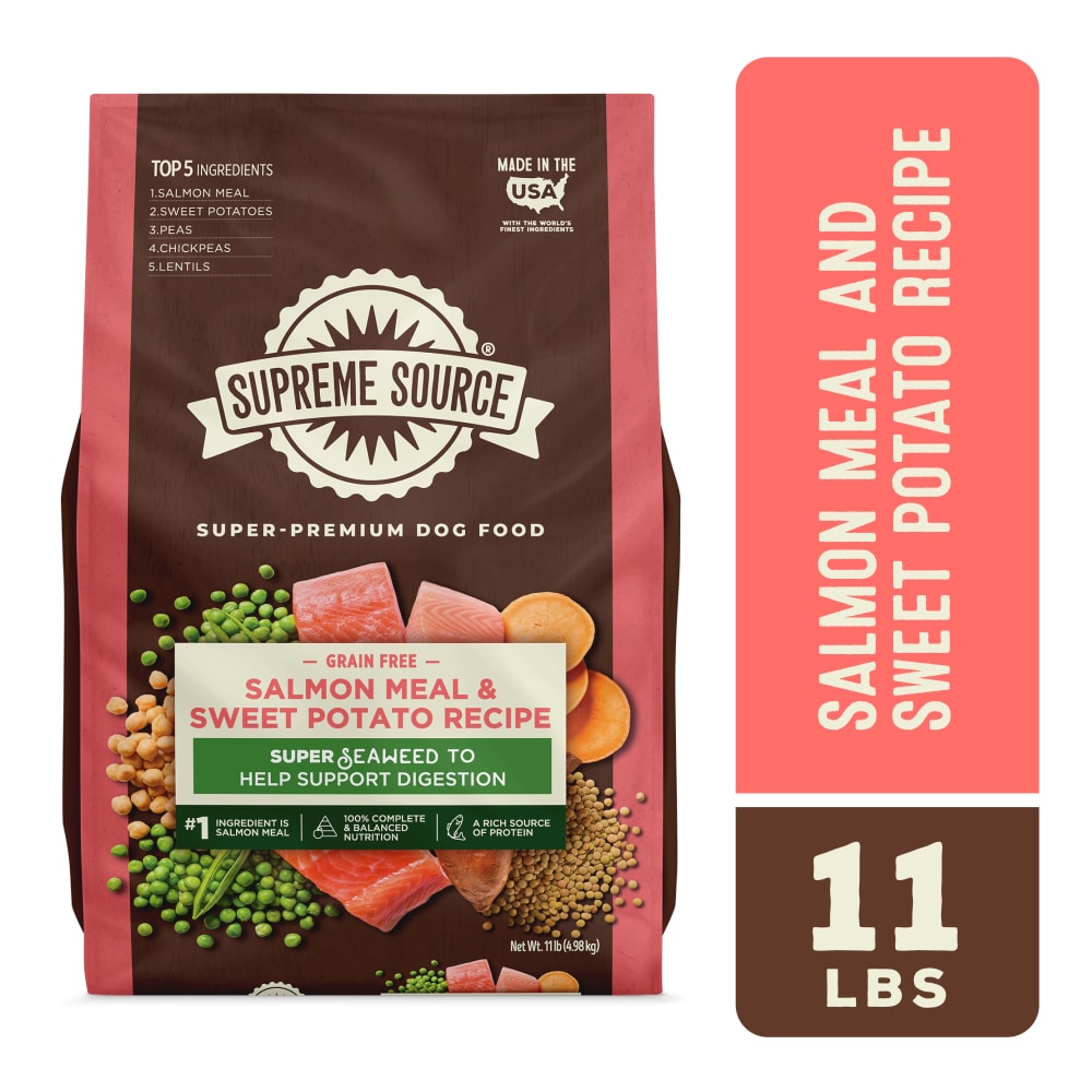 Supreme Source Grain-Free Super-Premium Salmon Meal and Sweet Potato Recipe Dog Food 11 lb