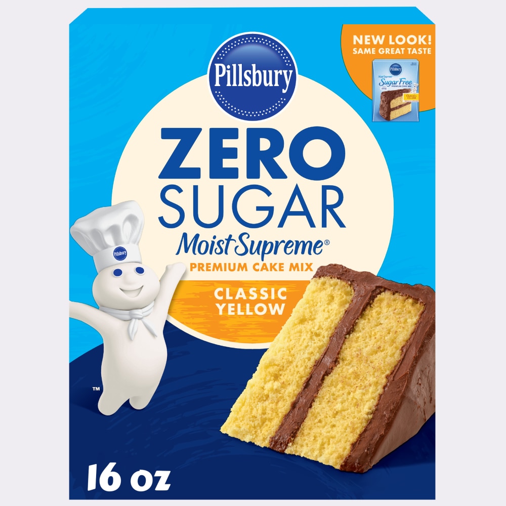 Pillsbury Zero Sugar Moist Supreme Yellow Premium Cake Mix