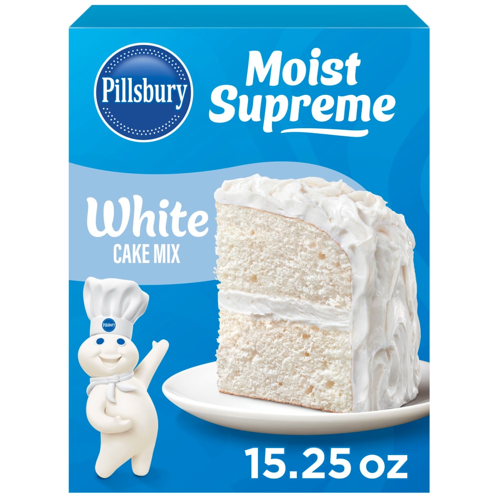Pillsbury Moist Supreme White Cake Mix, 15.25 oz Box