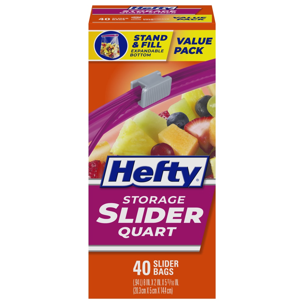 Hefty® Storage Quart Slider Bags Value Pack