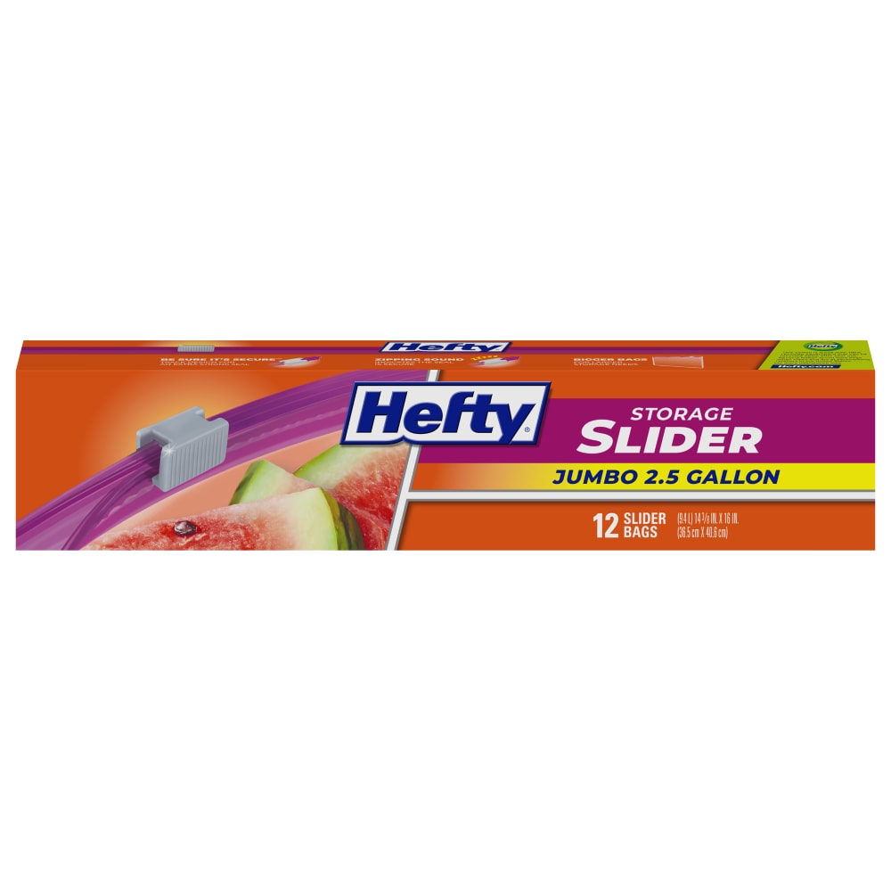 Hefty® Jumbo 2.5 Gallon Storage Slider Bags Value Pack