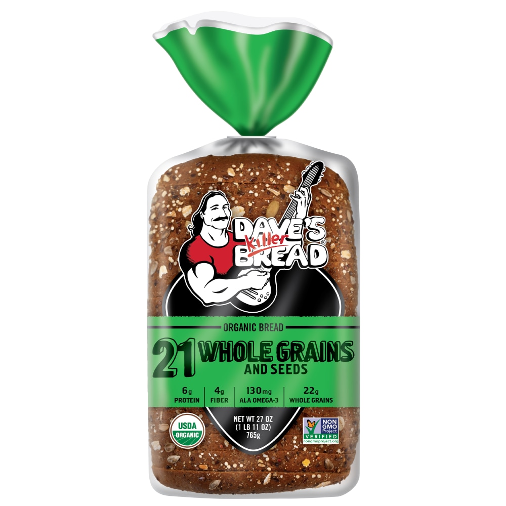Dave’s Killer Bread 21 Whole Grains and Seeds, Organic, 27 oz Loaf