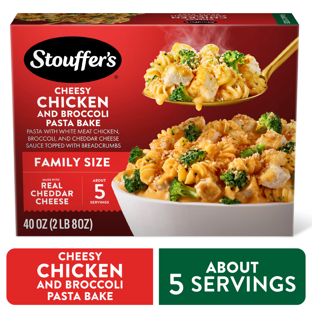 Stouffer’s Cheesy Chicken and Broccoli Pasta Bake Family Frozen Meal