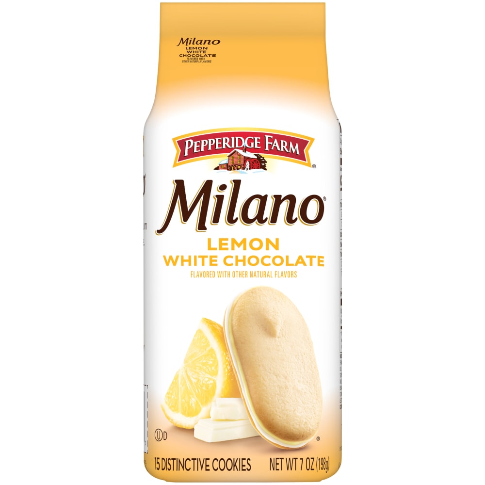 Pepperidge Farm Milano White Chocolate Lemon Flavored Cookies
