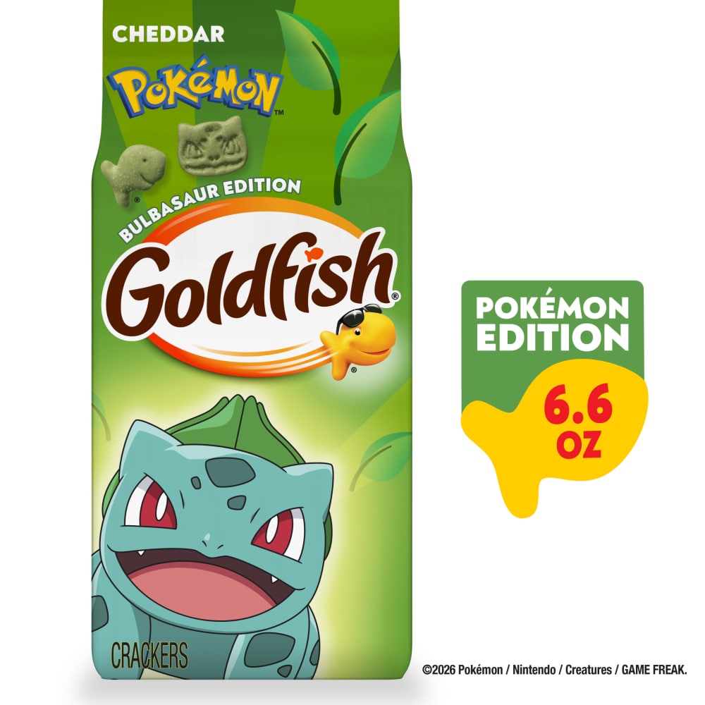 Goldfish® Pokemon Bulbasaur Edition Cheddar Baked Snack Crackers