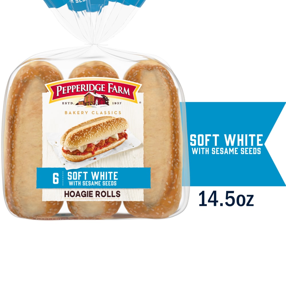 Pepperidge Farm White Hoagie Rolls with Sesame Seeds