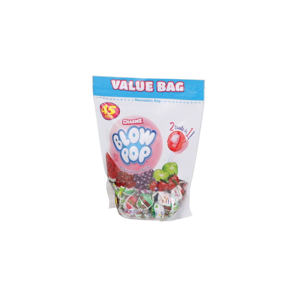 Charms Blow Pops, Assorted Flavors, 45 count bag, 29.25 ounces