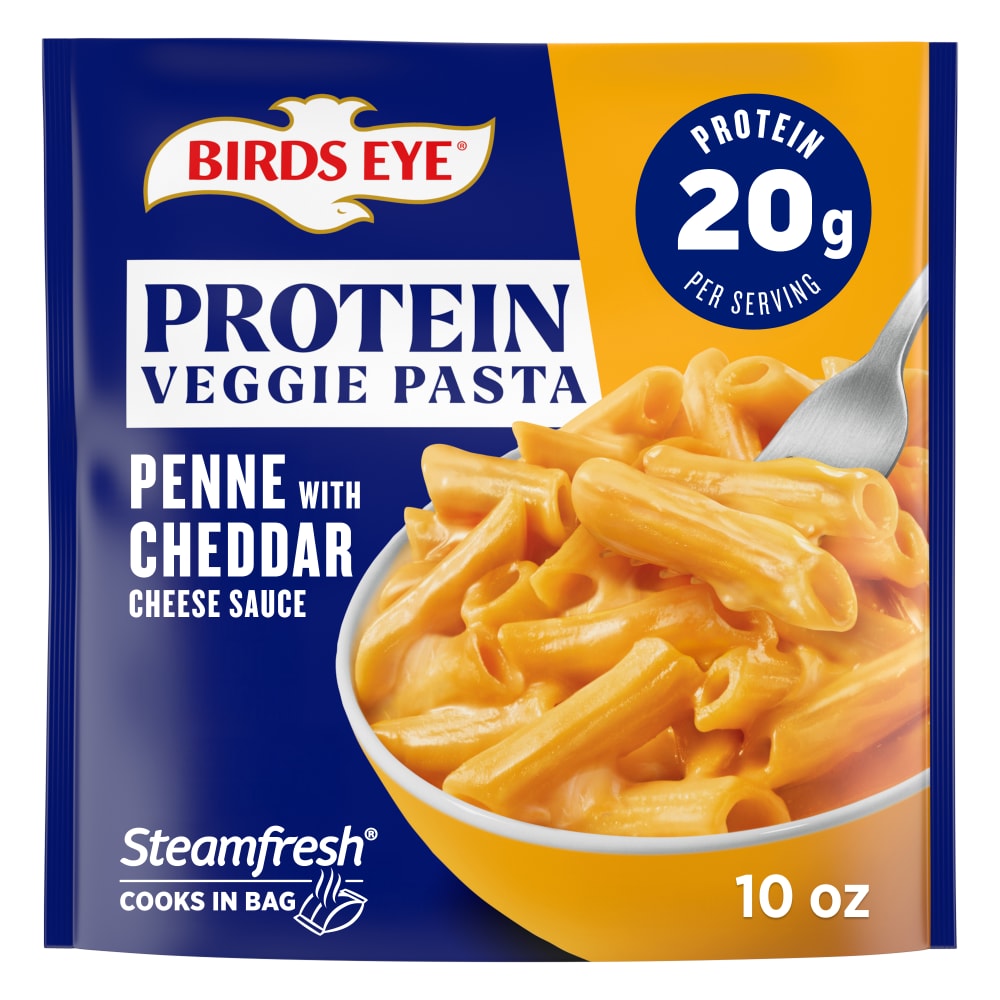 Birds Eye Protein Veggie Pasta with Cheddar Cheese Sauce, 20g of Protein, Frozen Side