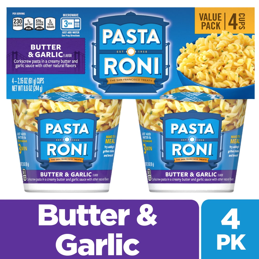 Pasta Roni Butter & Garlic Microwavable Pasta Side Cups