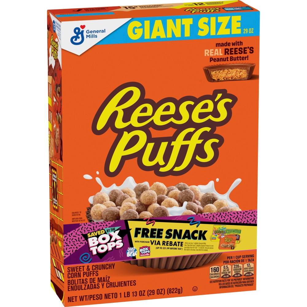 General Mills Reese’s™ PUFFS Chocolatey Peanut Butter Cereal Giant Size