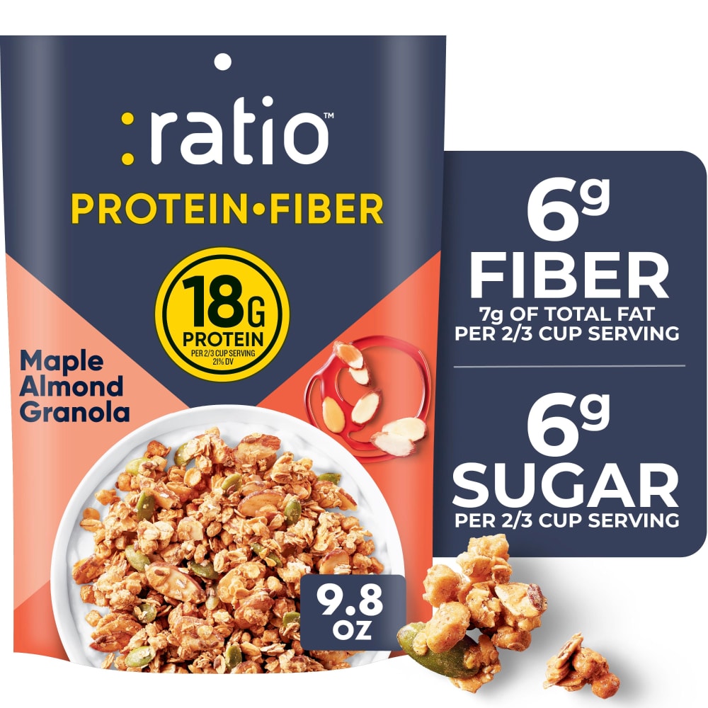 :ratio™ Protein Fiber Maple Almond Granola Cereal