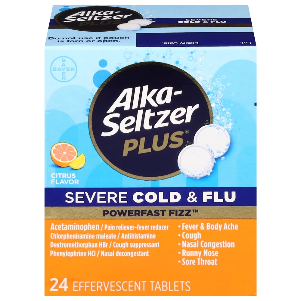 Alka-Seltzer Plus Severe Cold Flu Power Fast 24 ct